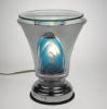 Etched Vase - blue (D)