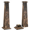Tapered Dark Wooden Incense Burner, with lift off top and cut-out design
