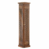 Square Wooden Incense Burner that opens like a cabinet, with cut-out design (random patterns)